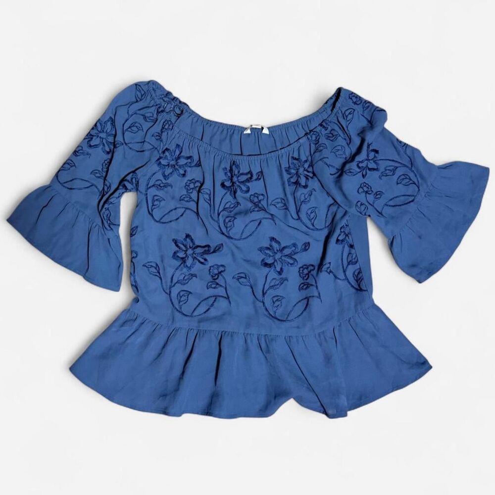 Candie-s Women's Blue and Navy Blouse